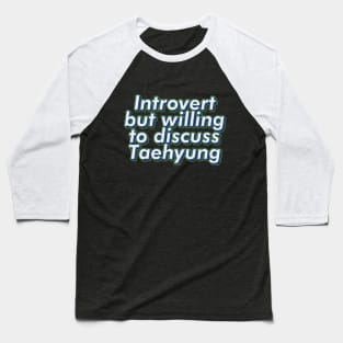 BTS Bangtan introvert but willing to discuss Taehyung text ARMY | Morcaworks Baseball T-Shirt